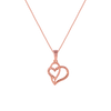 14K (585) Rose Gold and Diamond Pendant for Women