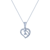 14K (585) White Gold and Diamond Pendant for Women