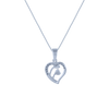 14K (585) White Gold and Diamond Pendant for Women