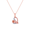 14K (585) Rose Gold and Diamond Pendant for Women