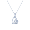 14K (585) White Gold and Diamond Pendant for Women