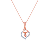 14K (585) Rose Gold and Diamond Pendant for Women