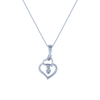 14K (585) White Gold and Diamond Pendant for Women