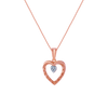 14K (585) Rose Gold and Diamond Pendant for Women