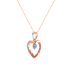 14K (585) Rose Gold and Diamond Pendant for Women