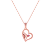 14K (585) Rose Gold and Diamond Pendant for Women