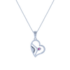 14K (585) White Gold and Diamond Pendant for Women