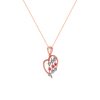 14K (585) Rose Gold and Diamond Pendant for Women