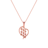 14K (585) Rose Gold and Diamond Pendant for Women