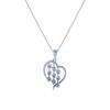 14K (585) White Gold and Diamond Pendant for Women