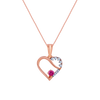 14K (585) Rose Gold and Diamond Pendant for Women