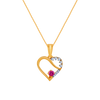 14K (585) Yellow Gold and Diamond Pendant for Women