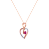 14K (585) Rose Gold and Diamond Pendant for Women