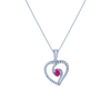 14K (585) White Gold and Diamond Pendant for Women