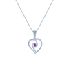 14K (585) White Gold and Diamond Pendant for Women