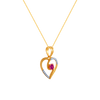 14K (585) Yellow Gold and Diamond Pendant for Women