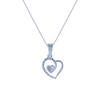 14K (585) White Gold and Diamond Pendant for Women