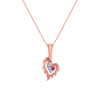 14K (585) Rose Gold and Diamond Pendant for Women