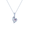 14K (585) White Gold and Diamond Pendant for Women