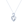 14K (585) White Gold and Diamond Pendant for Women