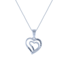 14K (585) White Gold and Diamond Pendant for Women