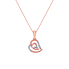 14K (585) Rose Gold and Diamond Pendant for Women