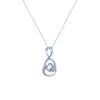 14K (585) White Gold and Diamond Pendant for Women