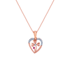 14K (585) Rose Gold and Diamond Pendant for Women