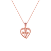 14K (585) Rose Gold and Diamond Pendant for Women