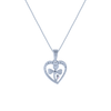 14K (585) White Gold and Diamond Pendant for Women