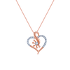 14K (585) Rose Gold and Diamond Pendant for Women