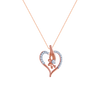 14K (585) Rose Gold and Diamond Pendant for Women