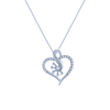 14K (585) White Gold and Diamond Pendant for Women