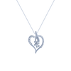 14K (585) White Gold and Diamond Pendant for Women