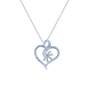 14K (585) White Gold and Diamond Pendant for Women