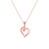 14K (585) Rose Gold and Diamond Pendant for Women