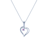 14K (585) White Gold and Diamond Pendant for Women