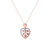 14K (585) Rose Gold and Diamond Pendant for Women