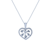 14K (585) White Gold and Diamond Pendant for Women