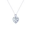 14K (585) White Gold and Diamond Pendant for Women