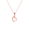 14K (585) Rose Gold and Diamond Pendant for Women