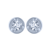 14KT (585) White Gold and Diamond Stud Earrings for Women