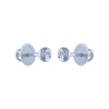 14KT (585) White Gold and Diamond Stud Earrings for Women