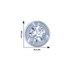 14KT (585) White Gold and Diamond Stud Earrings for Women