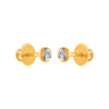 14KT (585) Yellow Gold and Diamond Stud Earrings for Women