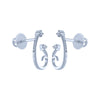 14k (585) White Gold and Diamond Stud Earrings for Women