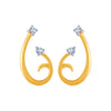 14k (585) Yellow Gold and Diamond Stud Earrings for Women