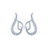 14k (585) White Gold and Diamond Stud Earrings for Women