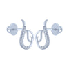 14k (585) White Gold and Diamond Stud Earrings for Women