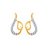 14k (585) Yellow Gold and Diamond Stud Earrings for Women